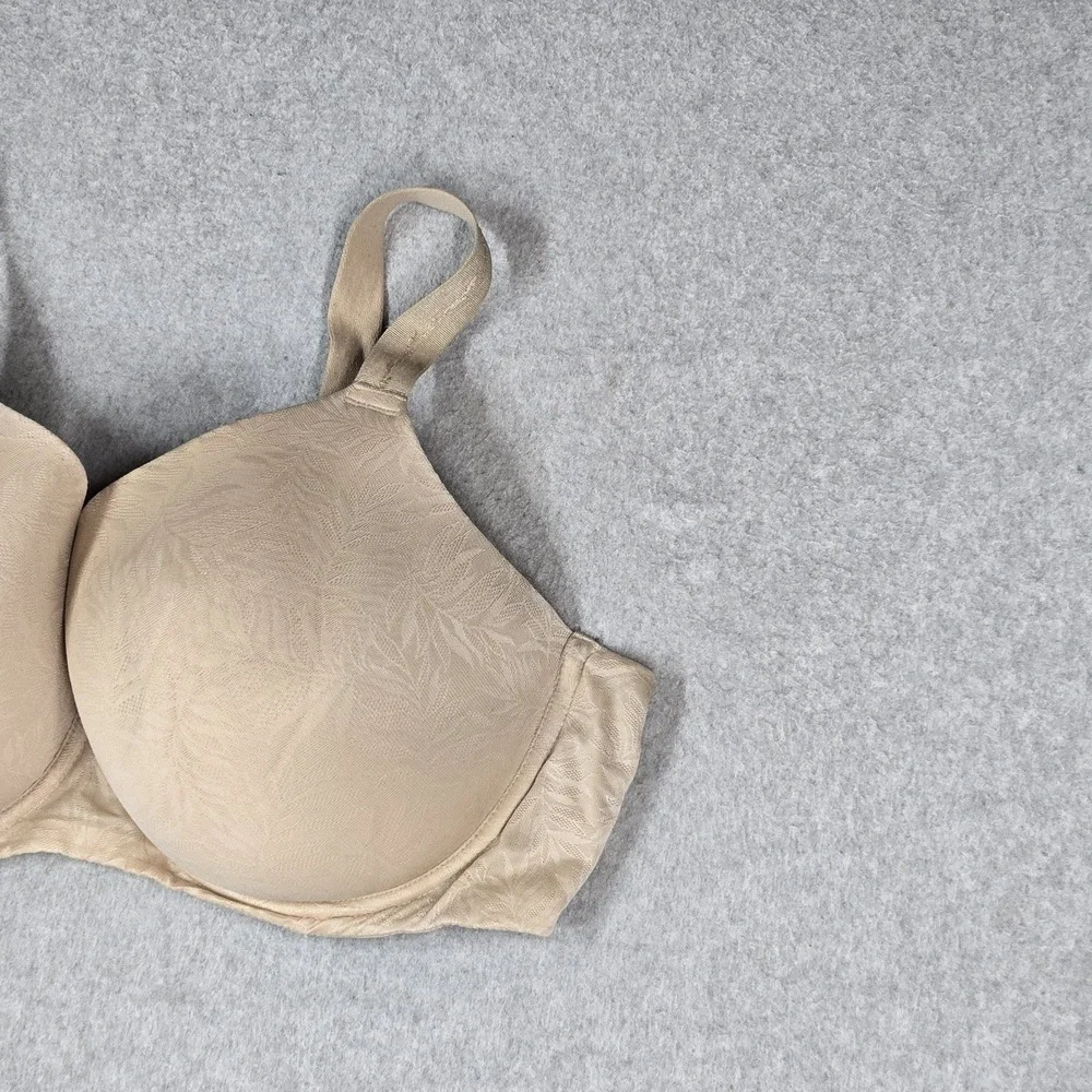 Wacoal Women Bra 40DDD Beige Floral T Shirt Underwired Strap Adjustable